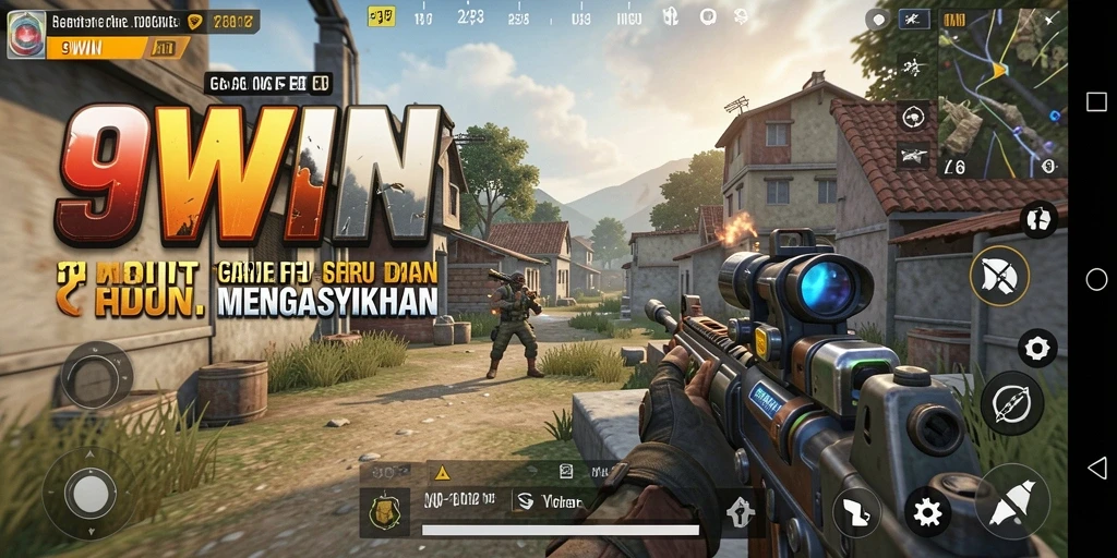 Tampilan gameplay menegangkan di arena pertempuran 9WIN.
