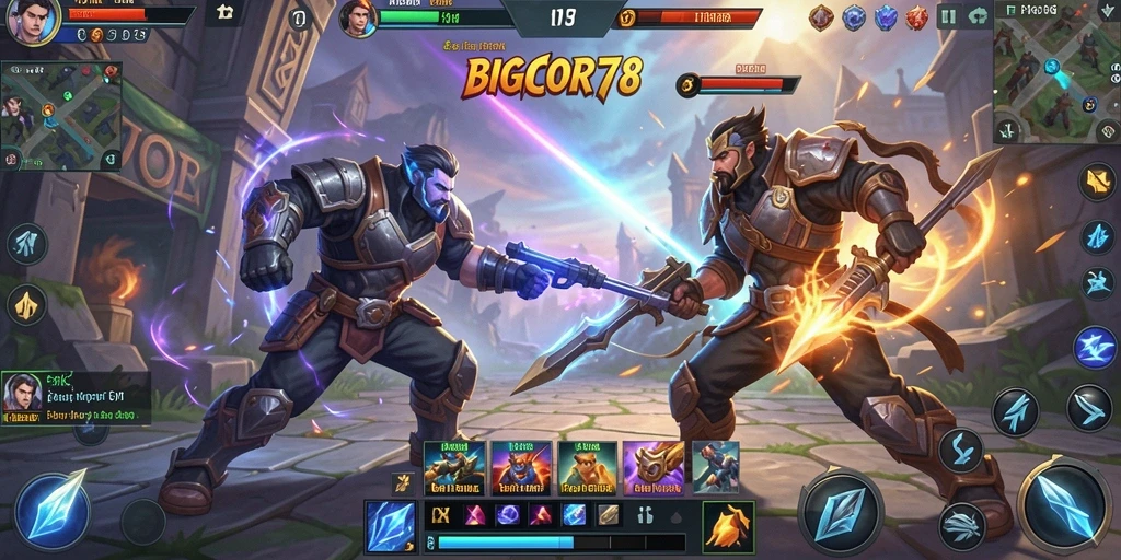 Gameplay seru dalam pertarungan tim di BIGCOR78.