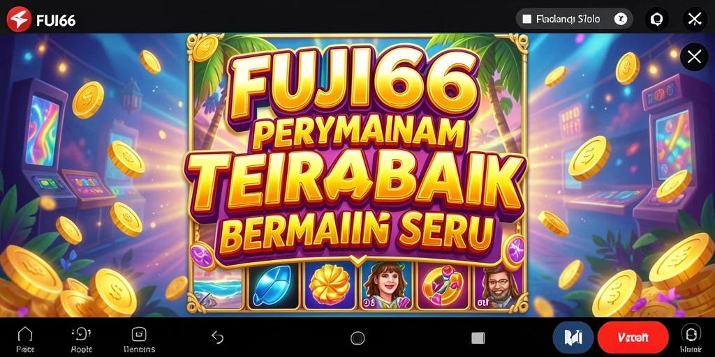 Tampilan gameplay <strong>FUJI66</strong> dengan gulungan slot yang berputar.