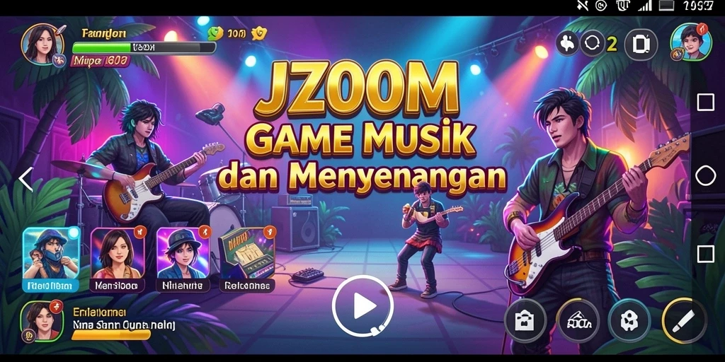 Screenshot gameplay J200M menampilkan interaksi seru dalam permainan musik.