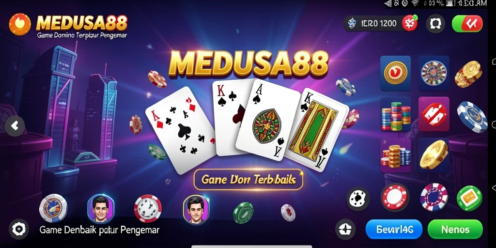 Tampilan screenshot MEDUSA88 saat bermain Domino seru.