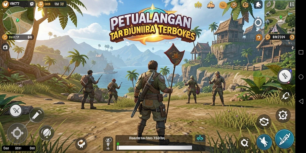 Screenshot gameplay menampilkan petualangan seru di dunia terbuka.